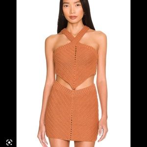 Lovers and Friends  x Revolve Malik Crochet Top & Bottom in Cocoa Brown …